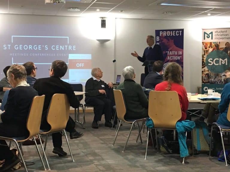 Delegates in discussion at a Project Bonhoeffer conference