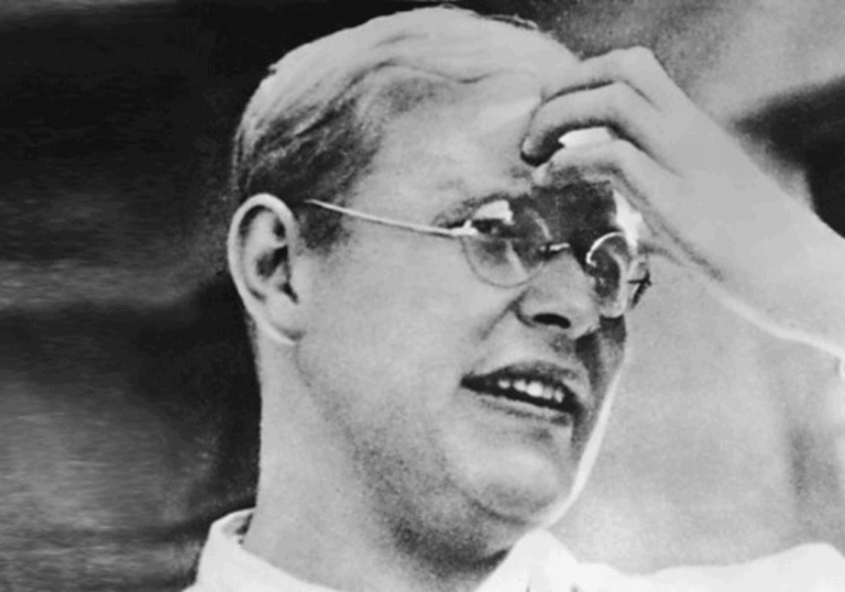 Dietrich Bonhoeffer, hand to his forehead